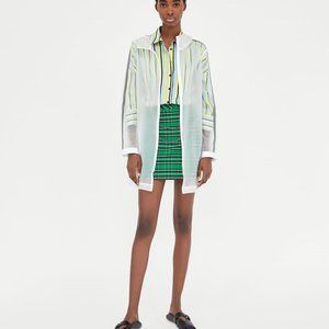 Zara Clear Raincoat with Trim